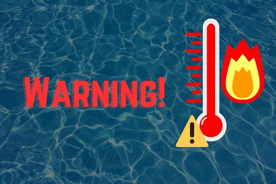 A warning of high temperatures