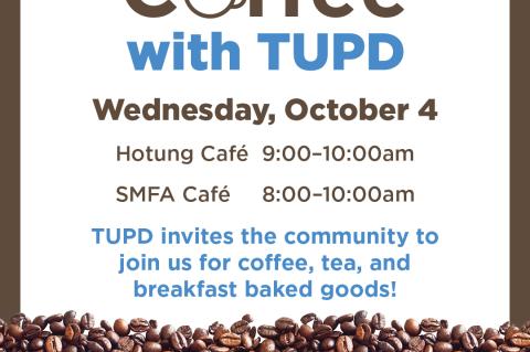 Coffee with TUPD menu